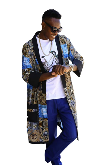 African Stylish D&D Print Kimono jacket